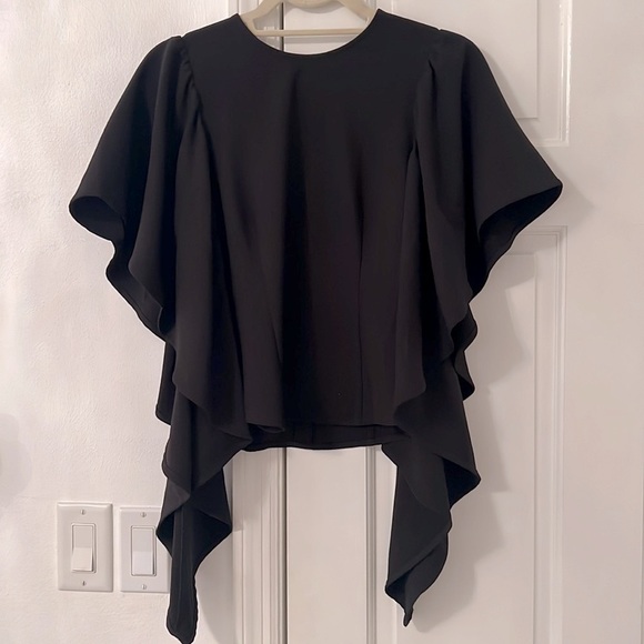 Leith Ruffle Sleeve Top Black XS NWT - Picture 3 of 9